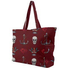Tattoo Old School Background Pattern Simple Shoulder Bag by Bedest