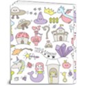 Fantasy Things Doodle Style Vector Illustration 8  x 10  Softcover Notebook View2