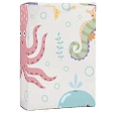 Underwater Seamless Pattern Light Background Funny Playing Cards Single Design (rectangle) With Custom Box by Bedest