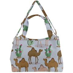 Camels Cactus Desert Pattern Double Compartment Shoulder Bag by Hannah976