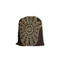 Hamsa Hand Drawn Symbol With Flower Decorative Pattern Drawstring Pouch (Small) View1