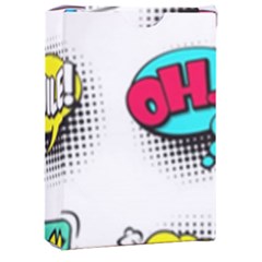 Set Colorful Comic Speech Bubbles Playing Cards Single Design (rectangle) With Custom Box by Hannah976