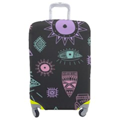 Vintage Seamless Pattern With Tribal Art African Style Drawing Luggage Cover (medium) by Hannah976
