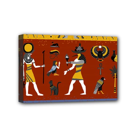 Ancient Egyptian Religion Seamless Pattern Mini Canvas 6  X 4  (stretched) by Hannah976