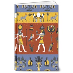 Ancient Egyptian Religion Seamless Pattern 8  X 10  Softcover Notebook by Hannah976