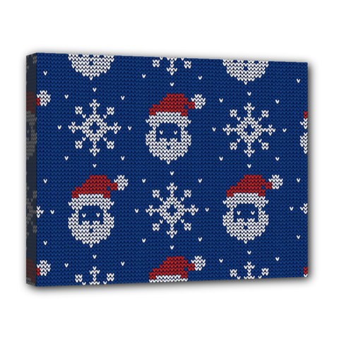 Santa Clauses Wallpaper Canvas 14  X 11  (stretched) by artworkshop