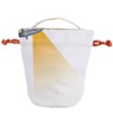Blue Ufo Illustration Unidentified Flying Object Cartoon Drawstring Bucket Bag View2