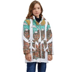 Psychedelic Art Painting Peace Drawing Landscape Art Peaceful Kids  Hooded Longline Puffer Jacket by Sarkoni