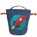 Rocket With Science Related Icons Image Drawstring Bucket Bag View1
