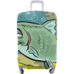 Fish Hook Worm Bait Water Hobby Luggage Cover (large) by Sarkoni