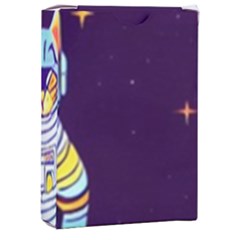 Cat Astronaut Space Retro Universe Playing Cards Single Design (rectangle) With Custom Box by Bedest