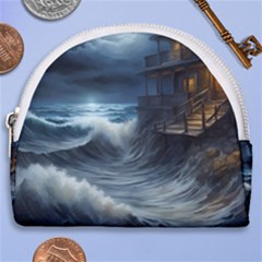 House Waves Storm Horseshoe Style Canvas Pouch by Bedest