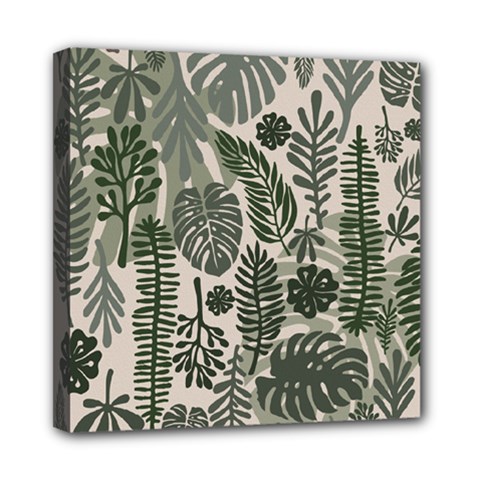 Plants Leaves Boho Botany Foliage Mini Canvas 8  X 8  (stretched) by Bedest
