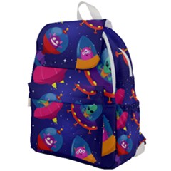 Cartoon Funny Aliens With Ufo Duck Starry Sky Set Top Flap Backpack by Ndabl3x