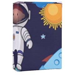 Boy Spaceman Space Rocket Ufo Planets Stars Playing Cards Single Design (rectangle) With Custom Box by Ndabl3x