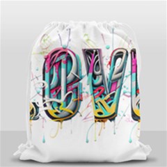 Graffiti Love Drawstring Bag (small) by essentialimage