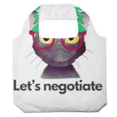 Cute Cat Glasses Christmas Tree Premium Foldable Grocery Recycle Bag by Sarkoni