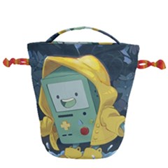 Cartoon Bmo Adventure Time Drawstring Bucket Bag by Bedest