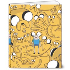 Adventure Time Finn Jake Cartoon 8  X 10  Softcover Notebook by Bedest