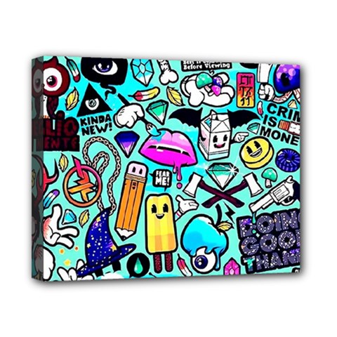 Graffiti Pop Art Crazy Retro Canvas 10  X 8  (stretched) by Bedest