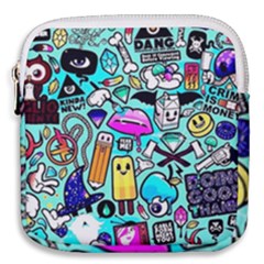 Graffiti Pop Art Crazy Retro Mini Square Pouch by Bedest