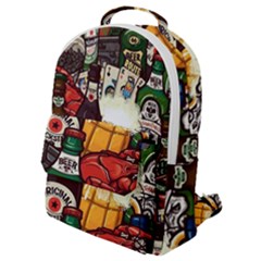 Graffiti Go Art Flap Pocket Backpack (small) by Bedest