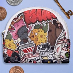 Stickerbomb Crazy Graffiti Graphite Monster Horseshoe Style Canvas Pouch by Bedest