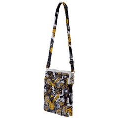 Boom Bang Art Crazy Drawing Graffiti Hello Retro Sayings Yellow Multi Function Travel Bag by Bedest