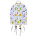 Seamless Pattern Cartoon Space Planets Isolated White Background Zip Bottom Backpack View3