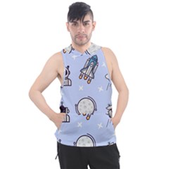 Seamless Pattern With Space Theme Men s Sleeveless Hoodie by Hannah976