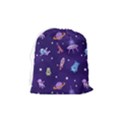 Space Seamless Pattern Drawstring Pouch (Medium) View2