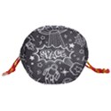 Vector Flat Space Design Background With Text Drawstring Bucket Bag View3
