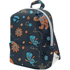 Space Seamless Pattern Art Zip Up Backpack by Hannah976