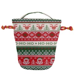 Ugly Sweater Merry Christmas  Drawstring Bucket Bag by artworkshop