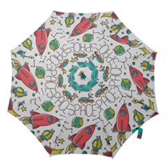 Space Cosmos Seamless Pattern Seamless Pattern Doodle Style Hook Handle Umbrellas (small) by Hannah976