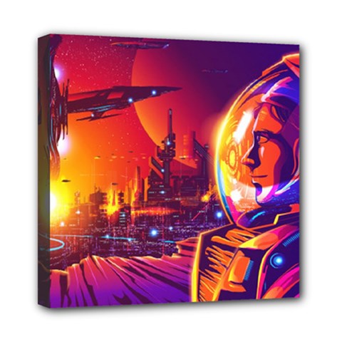 Far Future Human Colonization Mini Canvas 8  X 8  (stretched) by Hannah976