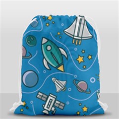 About Space Seamless Pattern Drawstring Bag (small) by Hannah976