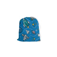 About Space Seamless Pattern Drawstring Pouch (xs) by Hannah976