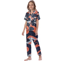 Dessert And Mily Way  pattern  Kids  Satin Short Sleeve Pajamas Set by coffeus