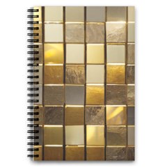 Golden Mosaic Tiles  5 5  X 8 5  Notebook by essentialimage