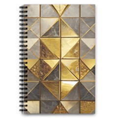 Golden Mosaic Tiles  5 5  X 8 5  Notebook by essentialimage365