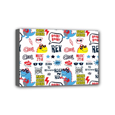Monster Cool Seamless Pattern Mini Canvas 6  X 4  (stretched) by Hannah976