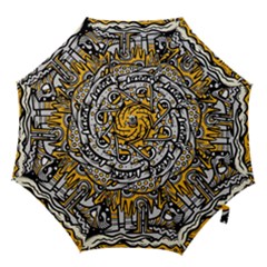 Crazy Abstract Doodle Social Doodle Drawing Style Hook Handle Umbrellas (small) by Hannah976