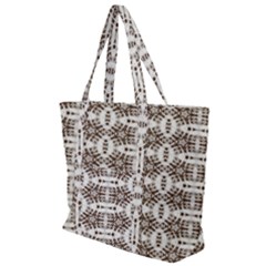 Brown Snake Skin Zip Up Canvas Bag by ConteMonfrey