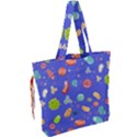 Virus Seamless Pattern Drawstring Tote Bag View2