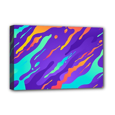 Multicolored Abstract Background Deluxe Canvas 18  X 12  (stretched) by Apen