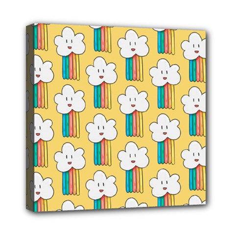 American Golden Ancient Totems Mini Canvas 8  X 8  (stretched) by Apen
