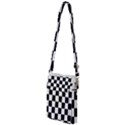 Chess Board Background Design Multi Function Travel Bag View1