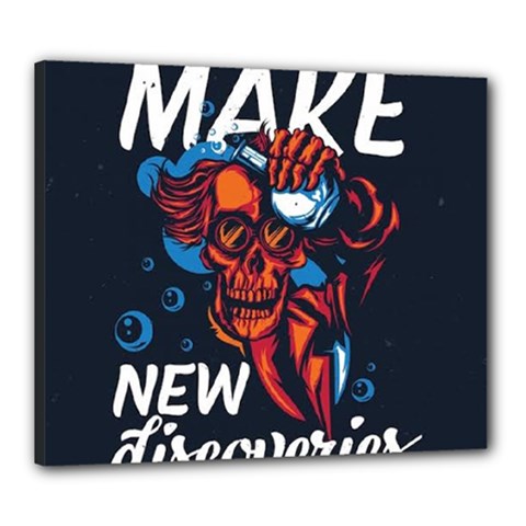 Make Devil Discovery  Canvas 24  X 20  (stretched) by Saikumar