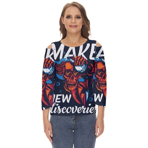 Make Devil Discovery  Cut Out Wide Sleeve Top by Saikumar